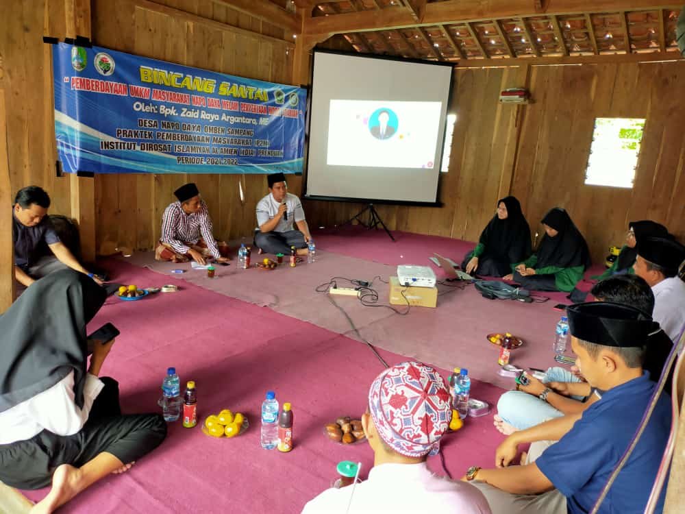 DOSEN FEBI IDIA MEMBERIKAN BIMBINGAN PERMBERDAYAAN UMKM MELALUI PENYERTAAN MODAL SYARIAH DI DESA NAPO DAYA DOSEN FEBI IDIA MEMBERIKAN BIMBINGAN PERMBERDAYAAN UMKM MELALUI PENYERTAAN MODAL SYARIAH DI DESA NAPO DAYA