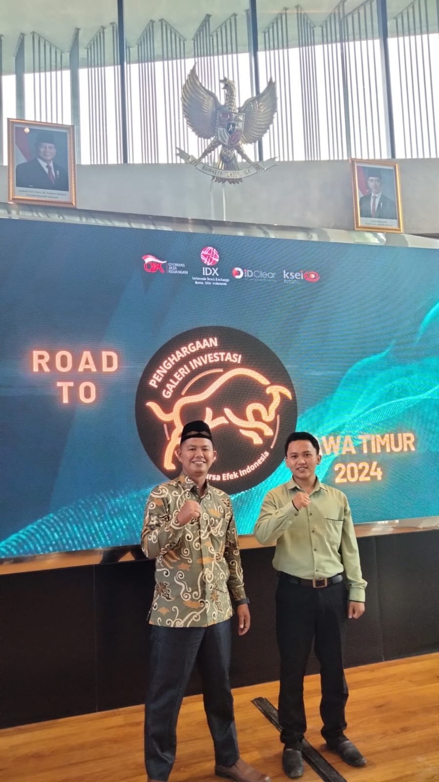 Dua Perwakilan FEBI Universitas Al-Amien Prenduan Hadiri Road to GI BEI Award 2024