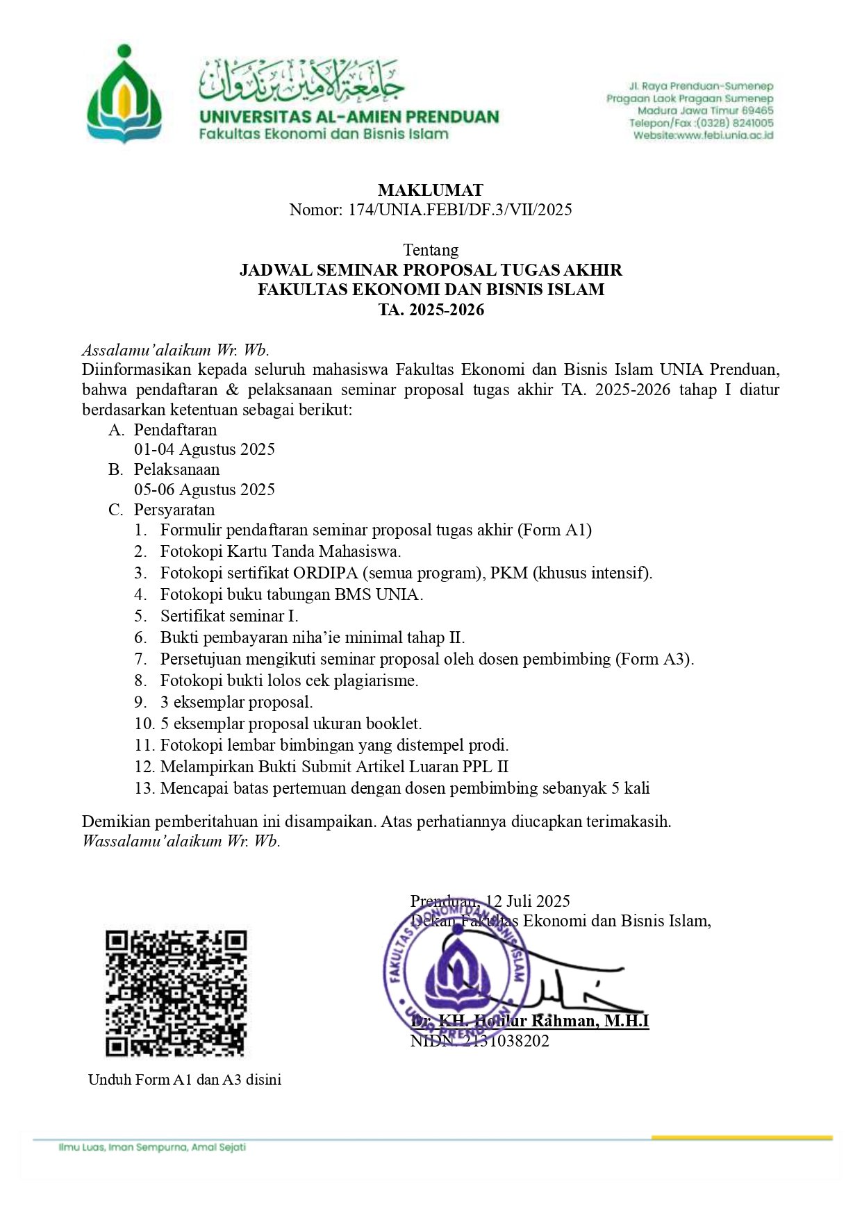 Seminar Proposal Tahap I