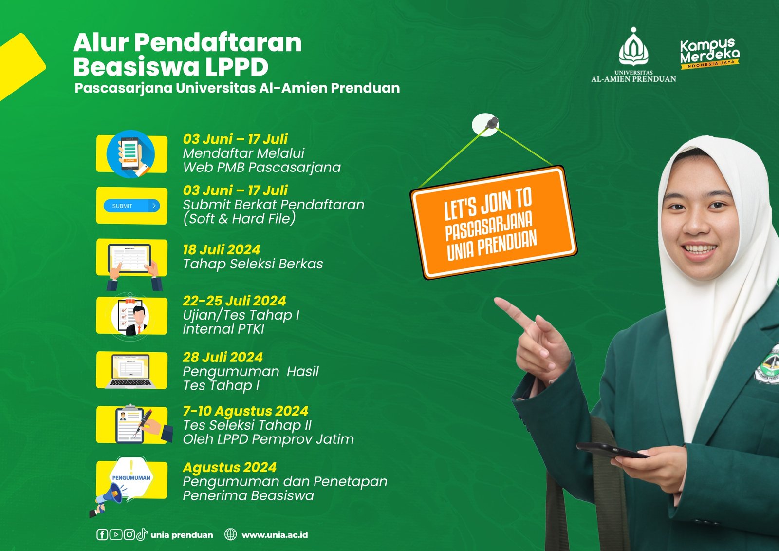 BEASISWA LPPD PROVINSI JAWA TIMUR TAHUN 2024 PROGRAM MAGISTER (S2) PENDIDIKAN AGAMA ISLAM